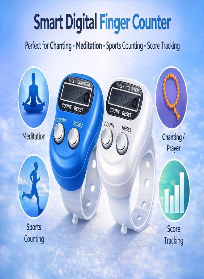 KTRIO 10 PCS Digital Finger Counter with Adjustable Strap & LCD Display | Electronic Hand Tally Counter with Reset Button for Japa, Chanting, Meditation, Prayer, Sports, Golf, Knitting & Score Tracking - Image 4