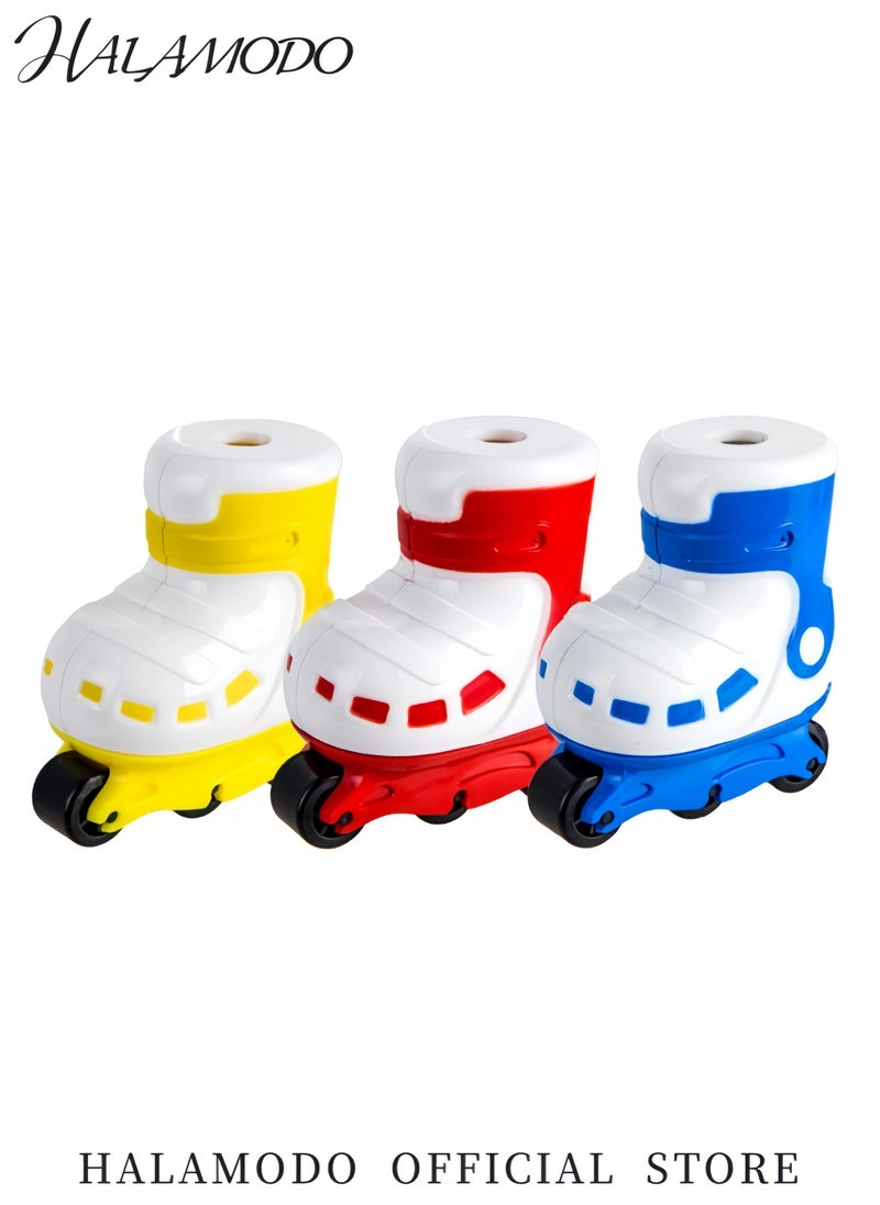 HALAMODO Creative Ice Skate-Shaped Pencil Sharpener for Students and Kids Mini Sharp Portable Stationery with Safe Design  - Image 5