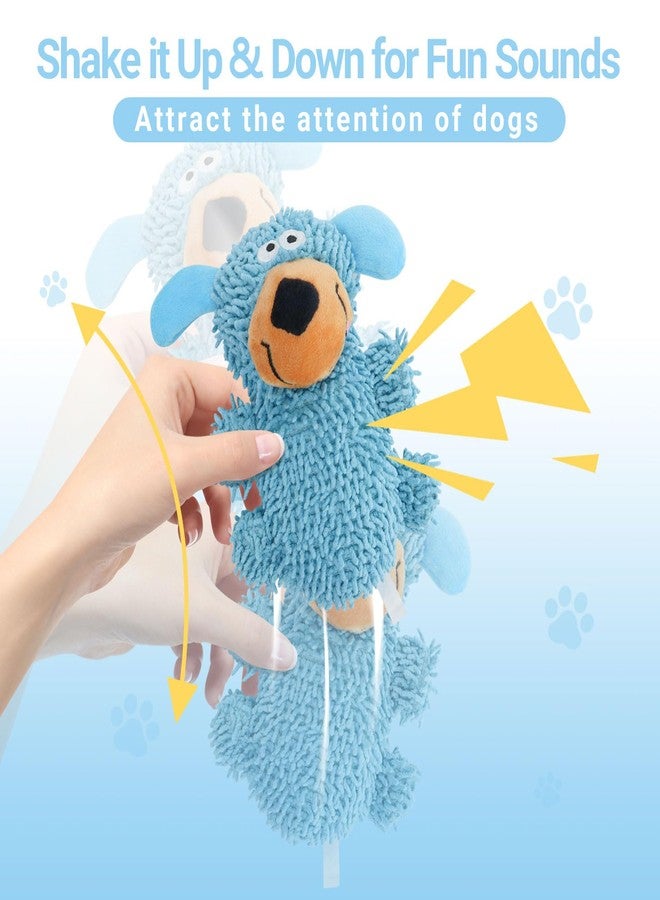 Andiker Dog Squeaky Toy, 7.08 in Cute Puppy Plush Toy with Short Mop Velvet Interactive Dog Toy for Small and Medium Dogs Chewing Teeth Grinding Playing (Blue) - Image 5