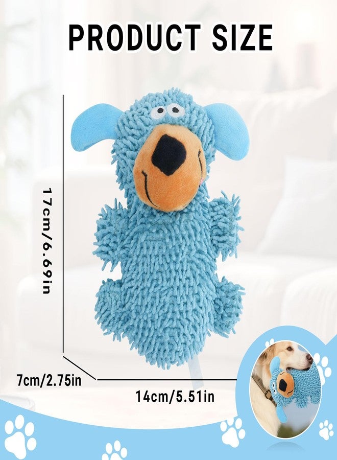 Andiker Dog Squeaky Toy, 7.08 in Cute Puppy Plush Toy with Short Mop Velvet Interactive Dog Toy for Small and Medium Dogs Chewing Teeth Grinding Playing (Blue) - Image 3