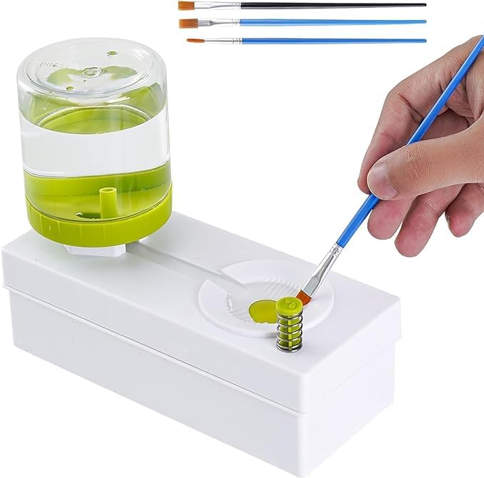 Bindex Paint Brush CleanerWatercolor Brush Rinser with Drain Cleaner Rinse Cup Paint Water Dispenser Oil Paint Brush Cleaner for Acrylic and Water Based Painting Craft Supplies Tools