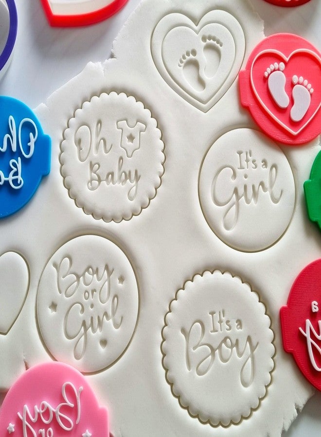 1066 Factory Baby Shower Embosser Stamp for Icing Fondant Frosting Sugar Paste Cupcake Cake Cookie Baking Decoration (Pattern 5) - Image 2
