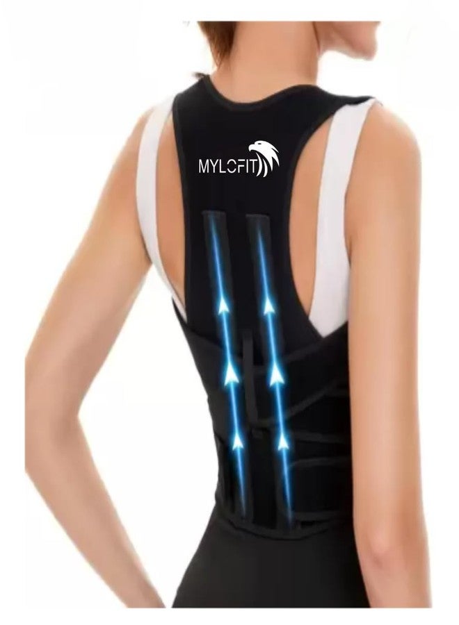 MYLOFIT حزام ماي لوفيت لتصحيح وضعية الجسم للرجال والنساء | دعامة ظهر قابلة للتعديل بمقاس واحد لتخفيف آلام أعلى وأسفل الظهر | مثالي للاستخدام في المكتب، والنادي الرياضي، والمنزل - Image 3