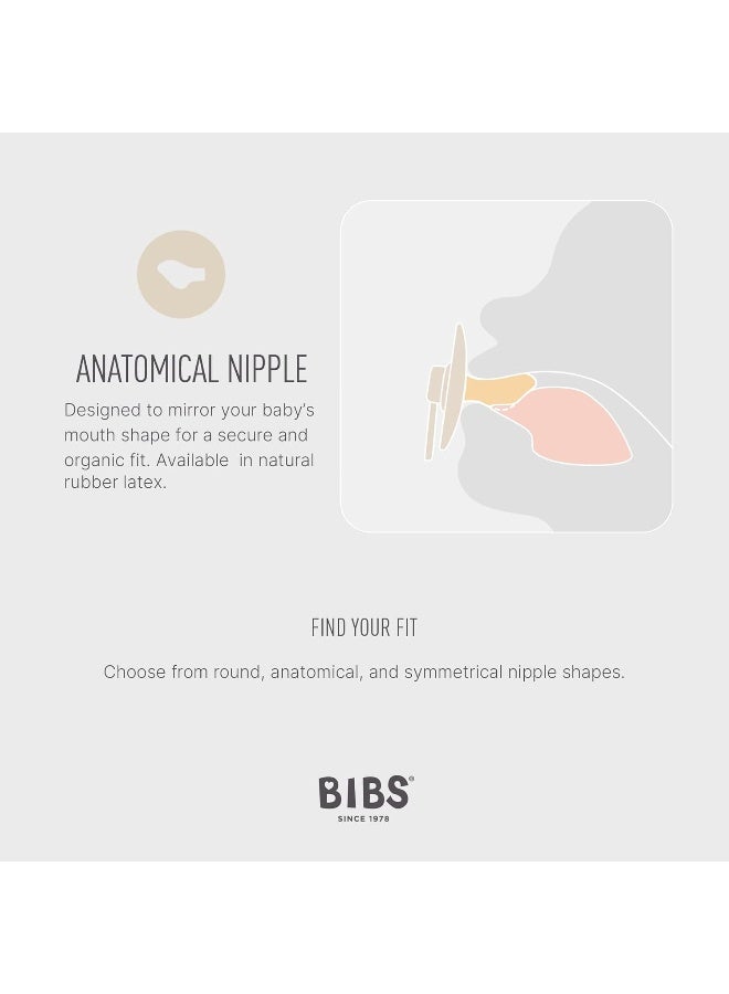 BIBS حلمات بوبس الملونة الأناتومية المتوهجة عبوة من 2، خالية من BPA، تتوهج في الظلام، شكل تقويمي، مطاط طبيعي/لاتكس، مصنوعة في الدنمارك - Image 3