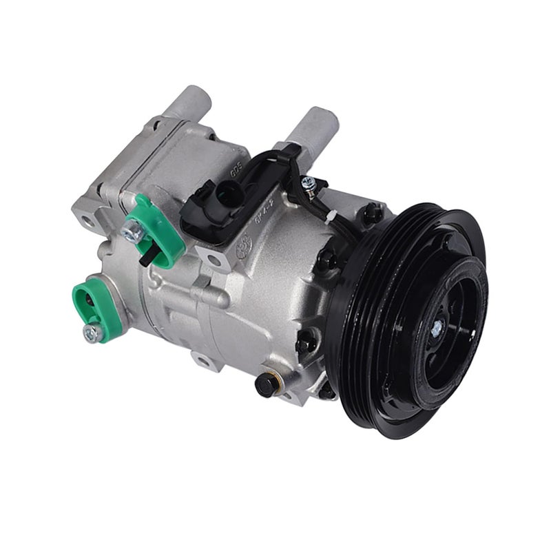 AC Compressor and AC Clutch AC Ports 4 Grooves Replacement for Hyundai Accent 16L 2006 2007 2008 2009 CO 10925C 10361991 1010925 6002433NA