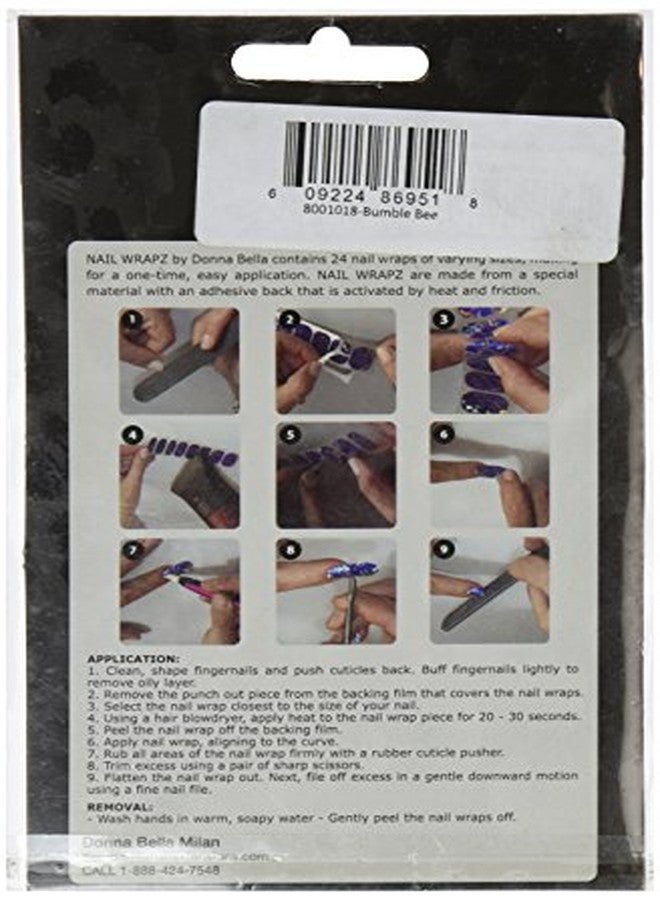 Bella Donna Donna Bella Nail Wrap, Bumble Bee, 1 Ounce - Image 3