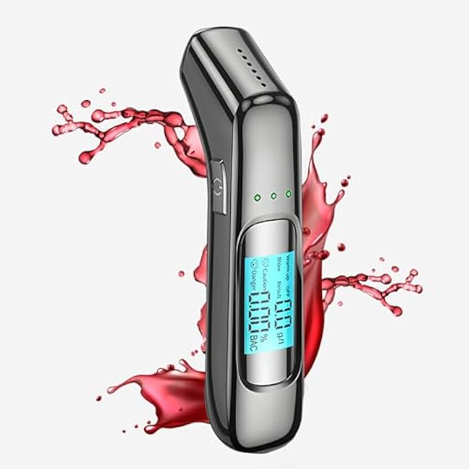 rayihni Certified Portable Alcohol Tester, High Definition LED and High Sensitivity Chip, 2024 Latest Technology, Suitable for Home and Professional Use, Black - Image 1