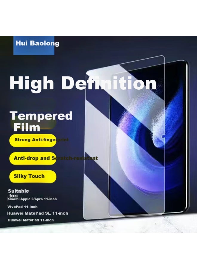 Hboalg Tempered Glass Screen Protector For Xiaomi Pad 6/6 Pro And Matepad 11 Inch, Full Coverage, High Definition, High Transparency, Scratch Resistant, Anti-shatter, Anti-fingerprint - Image 1