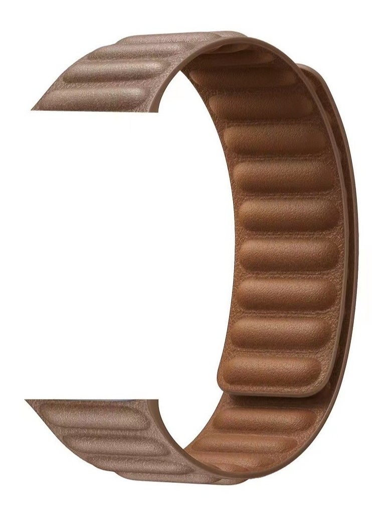 ELTRAZONE Compatible with Apple Watch Band 45mm,Genuine Leather Watch Strap Replacement for Apple Watch Series 7/ - Image 2