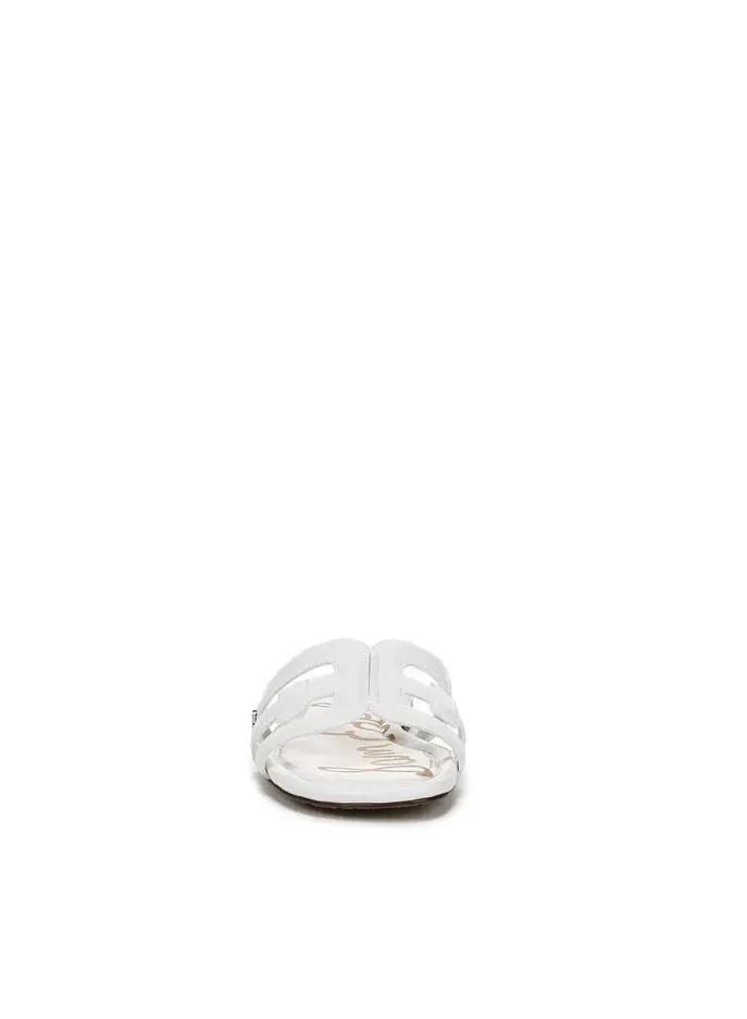 Sam Edelman BRIGHT WHITE PATENT Bay Slide Sandal for Women | Best Price UAE