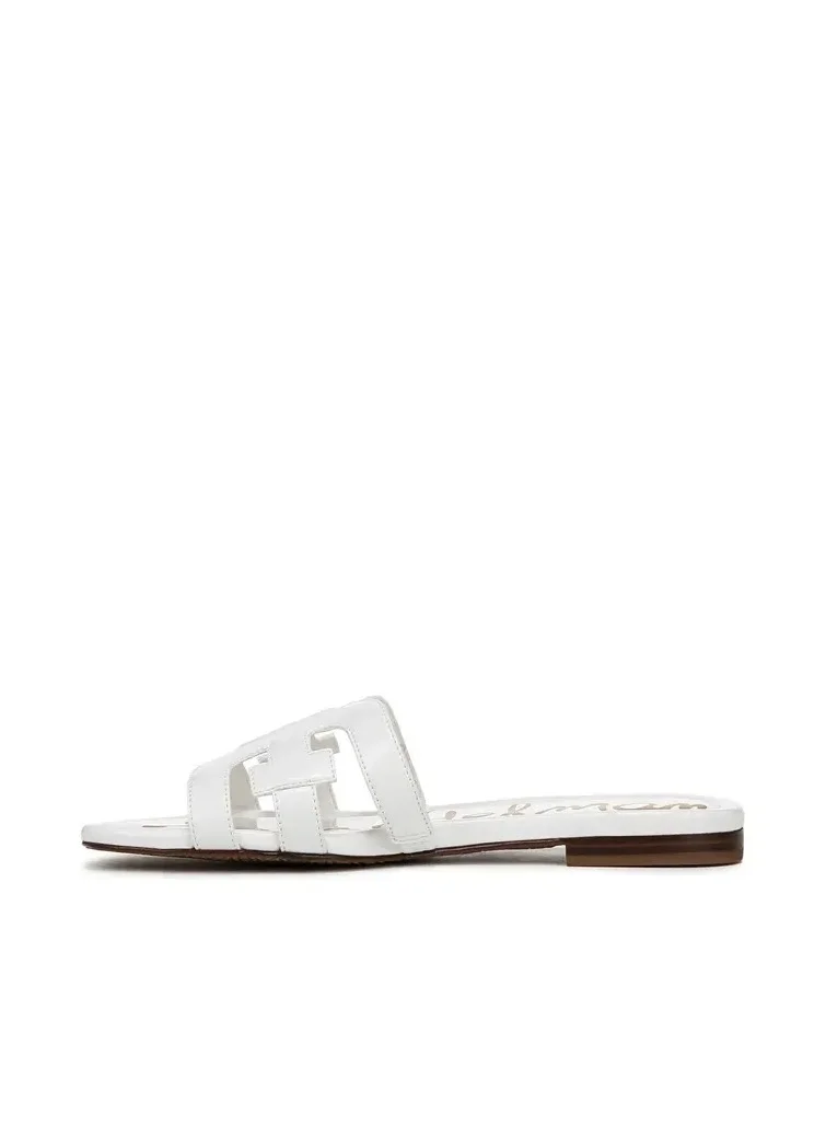 Sam Edelman BRIGHT WHITE PATENT Bay Slide Sandal for Women | Best Price UAE