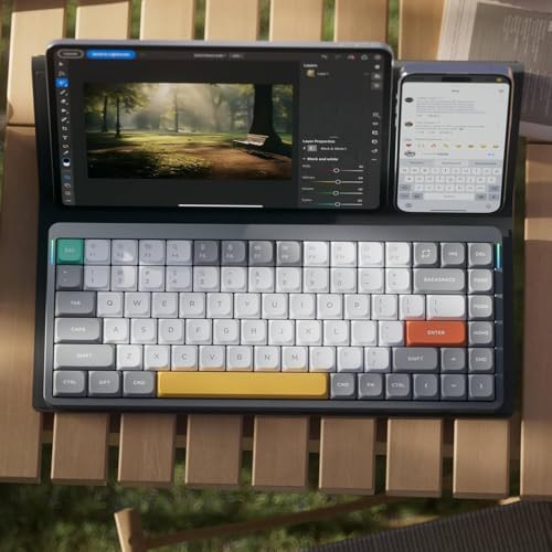 nuphy Air75 V2 Portable 75% Mechanical Keyboard,Wireless Keyboard,Supports Bluetooth/2.4G/USB-C RGB Gaming Keyboards,Compatible with Windows/Mac OS/Linux Systems Grey-Gateron Aloe Switch - Image 2