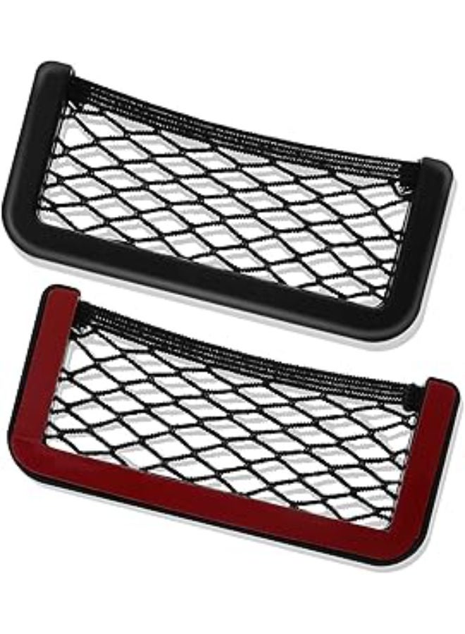 Storage Net Bag for Cars, For Handy Items Storage 2PCS - Black - Image 1