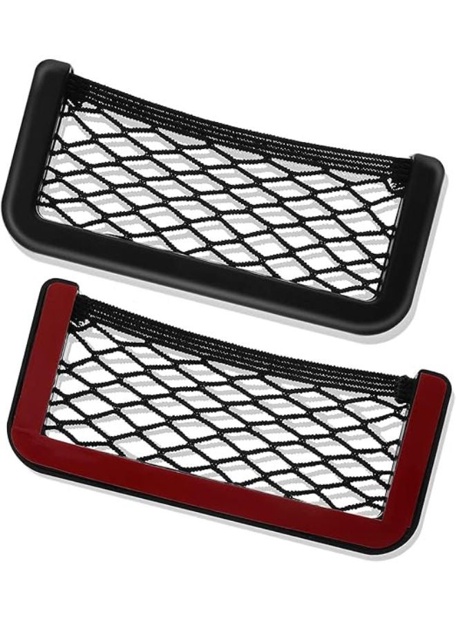Storage Net Bag for Cars, For Handy Items Storage 2PCS - Black - Image 2