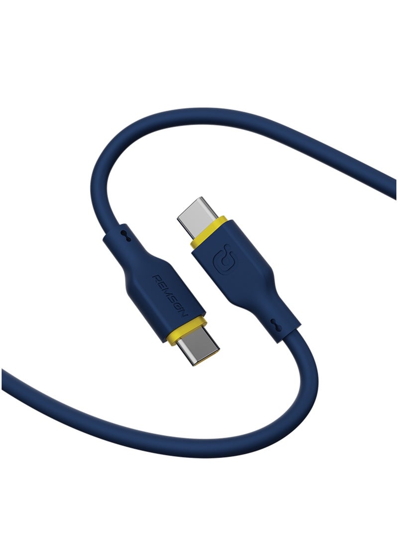 Remson Power Xtreme 100W USB-C to USB-C Silicone Charging Cable | Soft, Tangle-Free 1.2m Cord for iPhone 16 Pro Max, MacBook Air, iPad Pro, Galaxy S25/S24/S23, Pixel, GoPro, Switch - Image 1