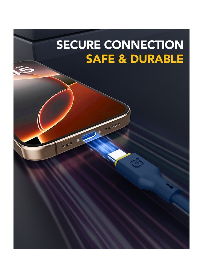 Remson Power Xtreme 100W USB-C to USB-C Silicone Charging Cable | Soft, Tangle-Free 1.2m Cord for iPhone 16 Pro Max, MacBook Air, iPad Pro, Galaxy S25/S24/S23, Pixel, GoPro, Switch - Image 2