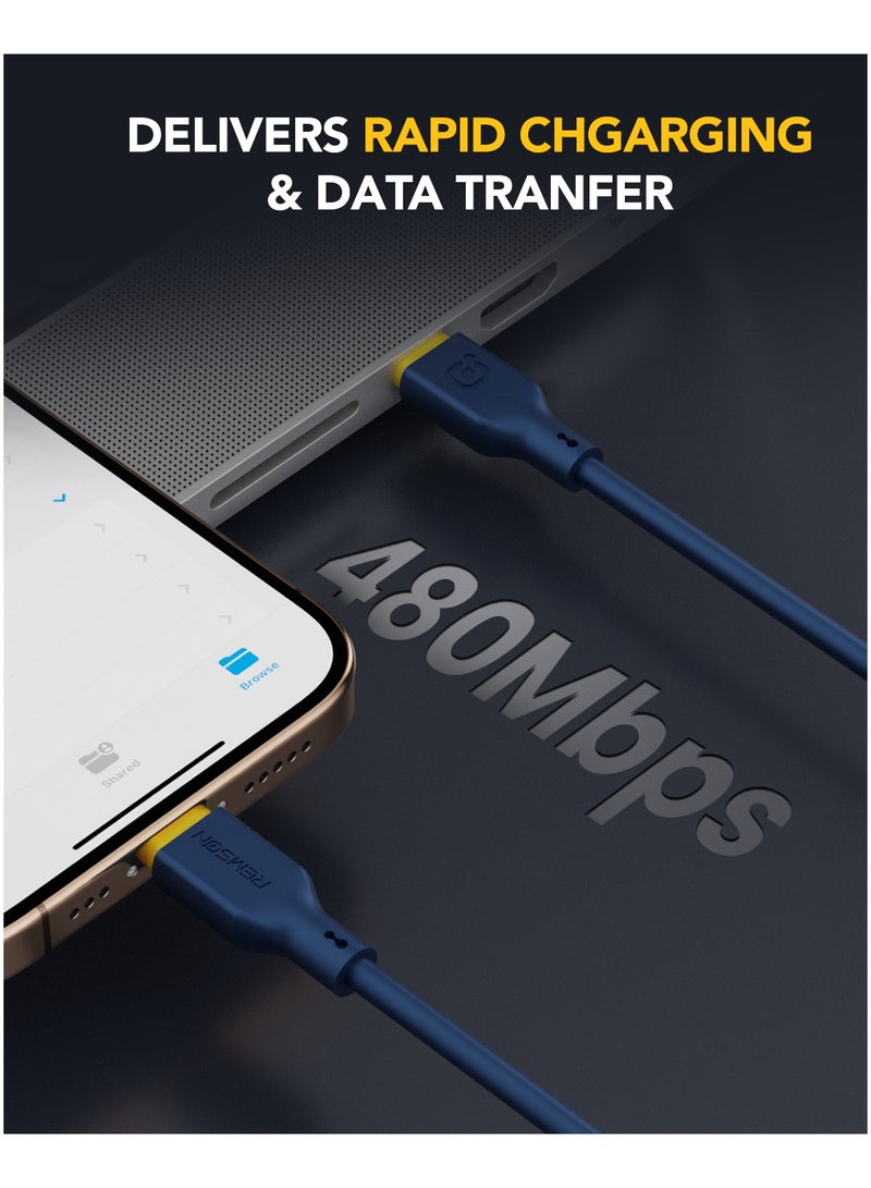 Remson Power Xtreme 100W USB-C to USB-C Silicone Charging Cable | Soft, Tangle-Free 1.2m Cord for iPhone 16 Pro Max, MacBook Air, iPad Pro, Galaxy S25/S24/S23, Pixel, GoPro, Switch - Image 4