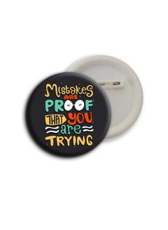 D2c D2C Stainless Steel Safety Pin Printed Positive Mind, Good Vibes & Motivational Quotes Design Glossy Finished Button Badges | Pack of 5 (58 mm)  - Image 3