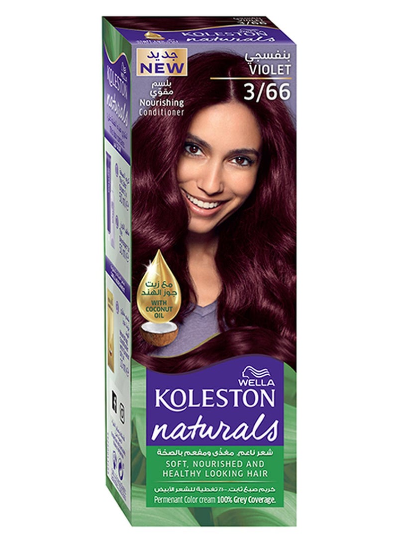 WELLA Koleston Naturals Hair Color 3/66 Violet 50+50+10ml - Image 1