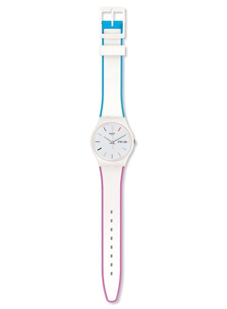 Swatch ساعة يد إيدجلاين مقاومة للماء بحركة كوارتز للجنسين - 34 مم - Image 2