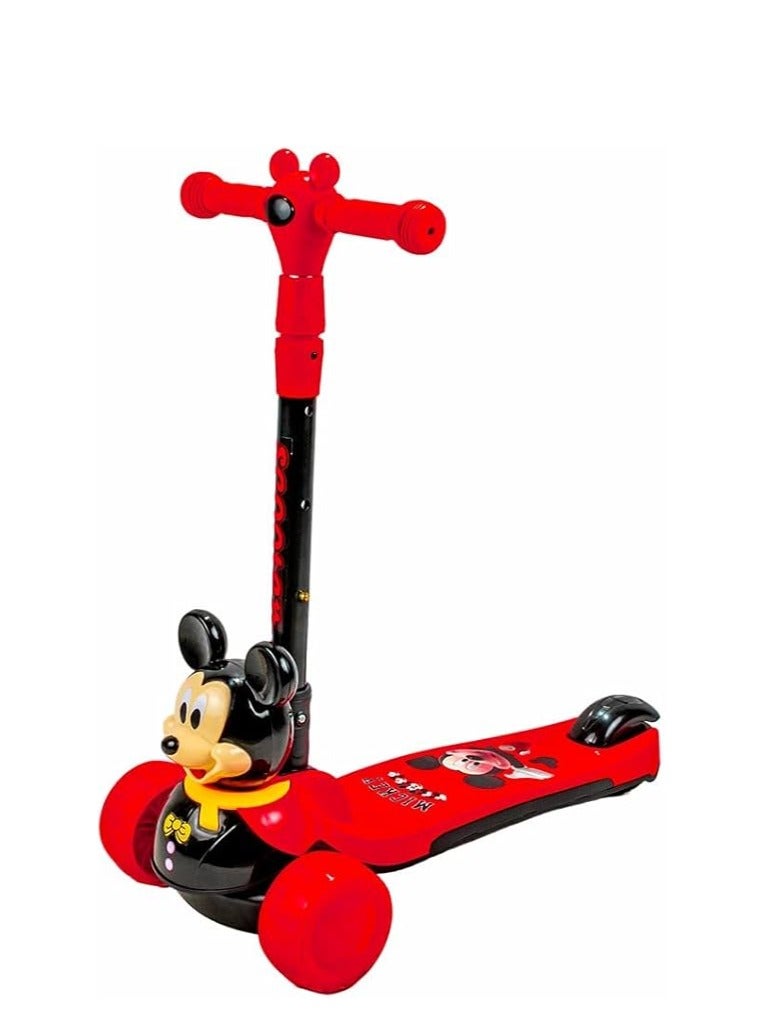 Foldable light wheel red scooter - mq-01