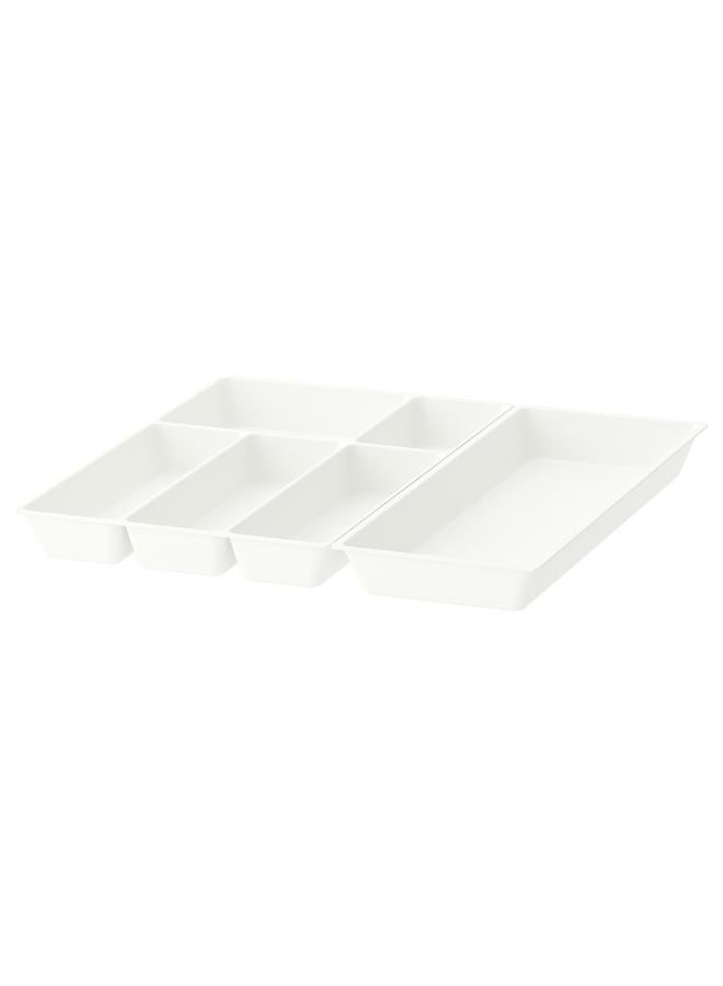 زبون صينية أدوات المائدة/صينية أدوات المائدة، بيضاء، 52×50 سم - Image 1