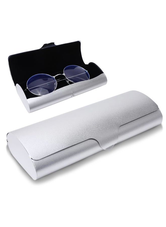 Hifot Hard Case Glasses Aluminium, Metal Case Reading Glasses Case for Women Men, silver, One size - Image 1