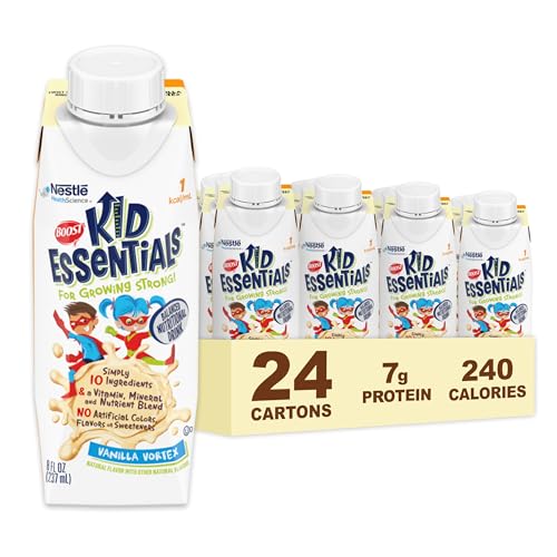 BOOST KID ESSENTIALS 1.0, Vanilla Vortex 24 x 8 fl oz carton - Image 1