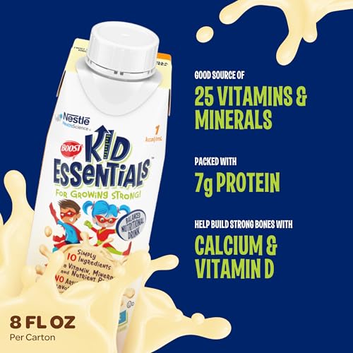 BOOST KID ESSENTIALS 1.0, Vanilla Vortex 24 x 8 fl oz carton - Image 4