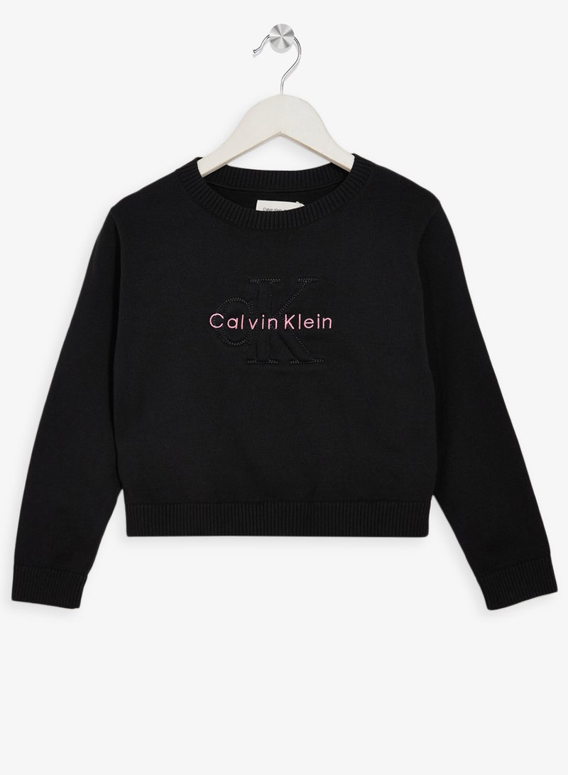 Calvin Klein Jeans Youth Graphic Pullover Sweatshirt - Image 1