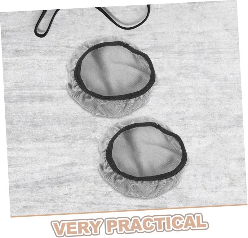 Polished safe edge Luxshiny 10pcs Large Gray Fabric Headphone Ear Covers, Washable Breathable Sweat-Proof Earpad Cushions for Over-Ear Headsets, Protective Dust Covers for Gaming and Daily Use Space saving - Image 3