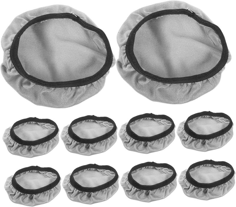 Polished safe edge Luxshiny 10pcs Large Gray Fabric Headphone Ear Covers, Washable Breathable Sweat-Proof Earpad Cushions for Over-Ear Headsets, Protective Dust Covers for Gaming and Daily Use Space saving - Image 1