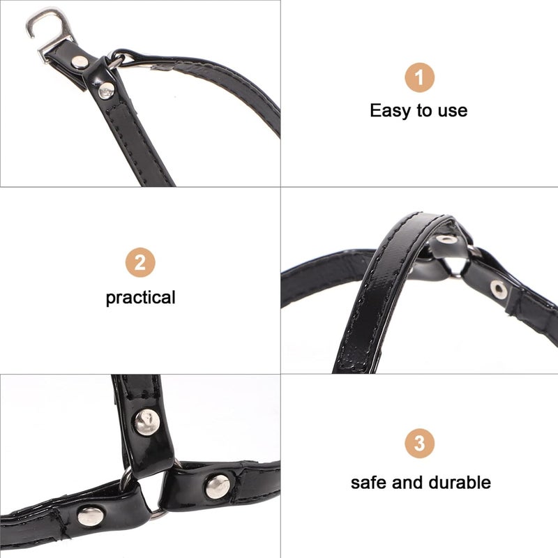 كلاراكو Klarako زوج واحد من أربطة المثلث القابلة للاستبدال للأحذية ذات الكعب العالي للنساء، رباط كعب صغير للنساء، مضخات عالية الكعب، صندل أسود بكعب قابل للاستبدال، رباط كاحل عالي الكعب بدون ظهر - Image 3