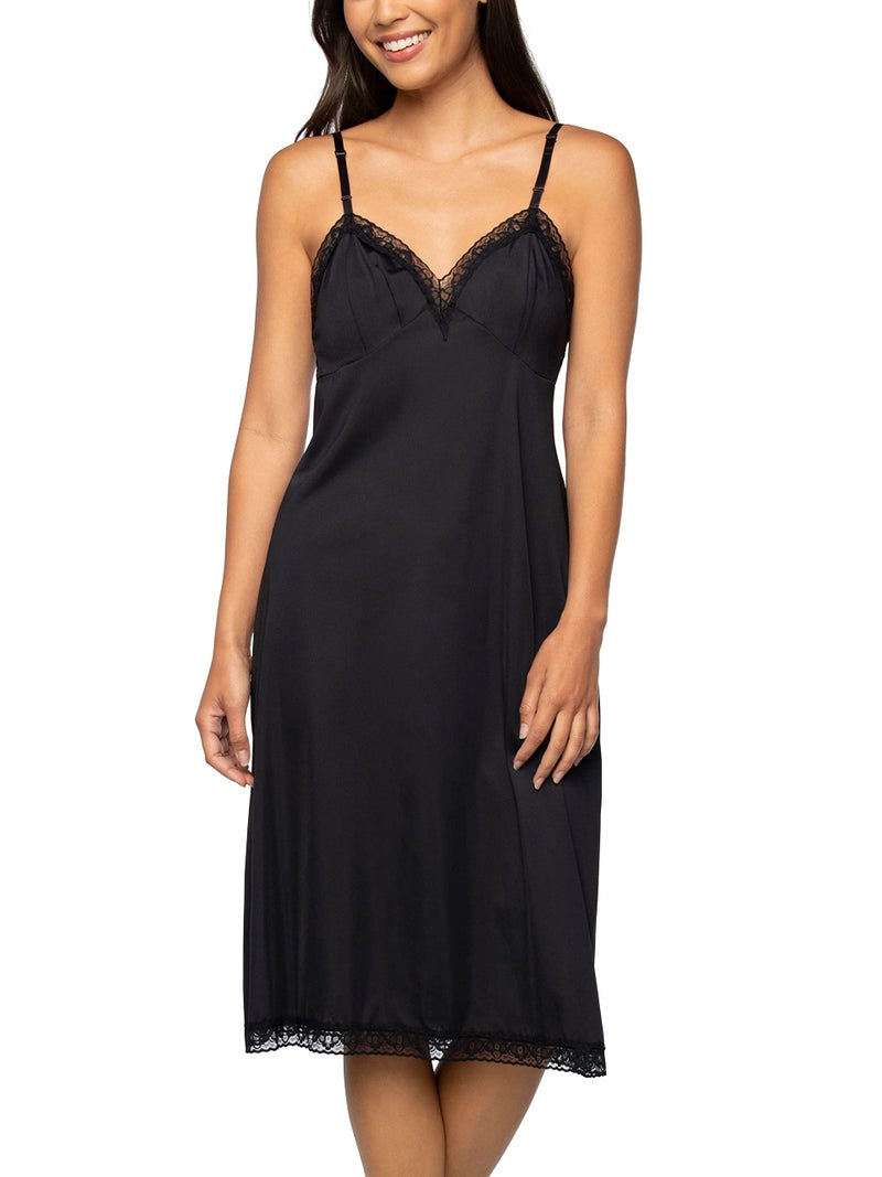 Vanity Fair womens for Under Dresses Full Slip, Lace - 26" Black, Small US - Image 3