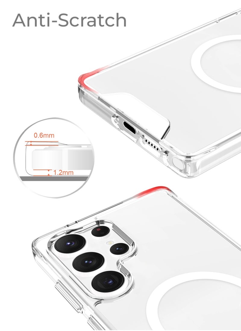 glassology Magnetic Clear Case + Screen Protector Bundle for Samsung Galaxy S25 Ultra 360° Protection, Shatterproof, Anti-Yellowing, Premium Tempered Glass, High Clarity  - Image 5