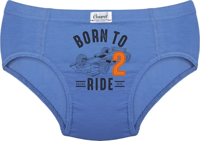 Onurel Boy 5-Pack Mixed Color F1 Printed Lycra Panties