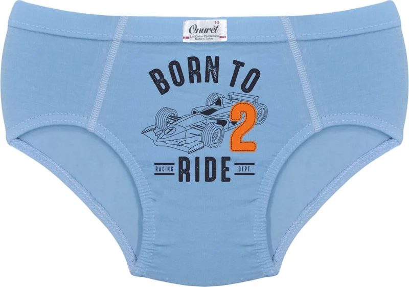 Onurel Boy 5-Pack Mixed Color F1 Printed Lycra Panties