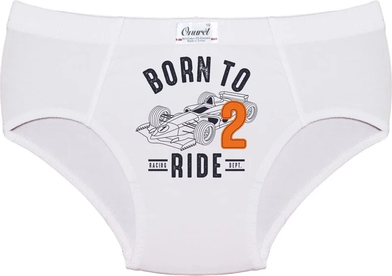 Onurel Boy 5-Pack Mixed Color F1 Printed Lycra Panties