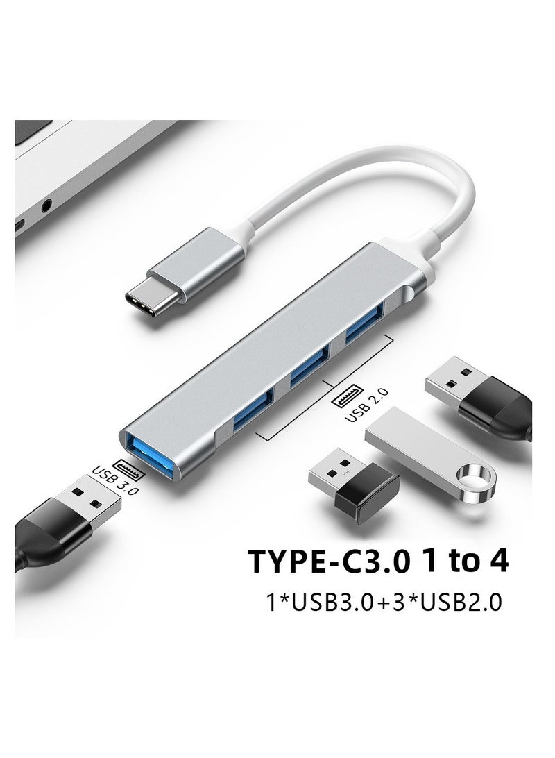 Jomo Store USB C Hub 4 Ports Adapter – Type C to USB 3.0 Extension for MacBook Pro/Air, Samsung S22 Ultra, Huawei Mate XS 2, iPad Pro, Dell XPS 15 & More  - Image 1