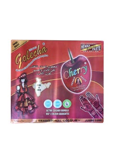 Golecha Golcha Red Cherry Color Henna Cone for Long-Lasting Color,  Temporary Tattoo & Body Art Cone, 42g (12Pcs)  - Image 1