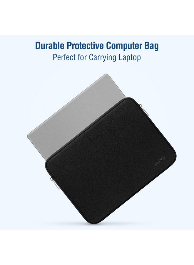 موسيسو حقيبة كمبيوتر محمول من موسيسو مقاس 13.3 بوصة، حقيبة كمبيوتر محمول مقاس 13-13.3 بوصة متوافقة مع أجهزة ماك بوك إير/برو 13 / برو 14، إتش بي ديل أسوس لينوفو نوت بوك، حقيبة كمبيوتر من النيوبرين مع حقيبة صغيرة، لون أسود - Image 2