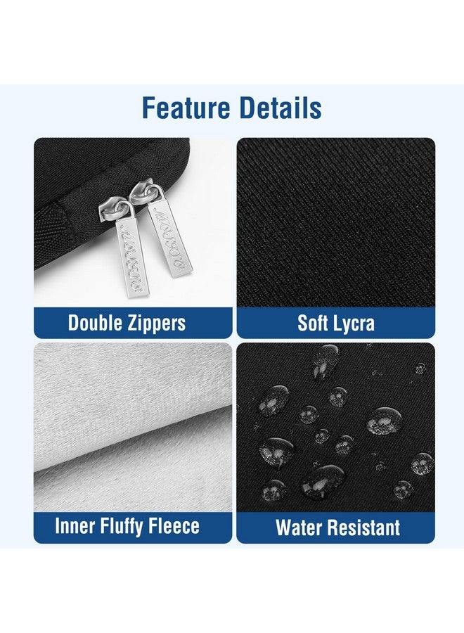 موسيسو حقيبة كمبيوتر محمول من موسيسو مقاس 13.3 بوصة، حقيبة كمبيوتر محمول مقاس 13-13.3 بوصة متوافقة مع أجهزة ماك بوك إير/برو 13 / برو 14، إتش بي ديل أسوس لينوفو نوت بوك، حقيبة كمبيوتر من النيوبرين مع حقيبة صغيرة، لون أسود - Image 4