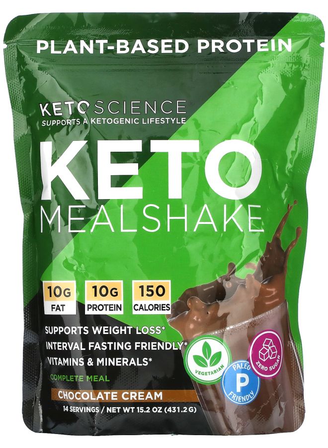 Keto Science Keto Mealshake Chocolate Cream 15.2 oz (431.2 g)