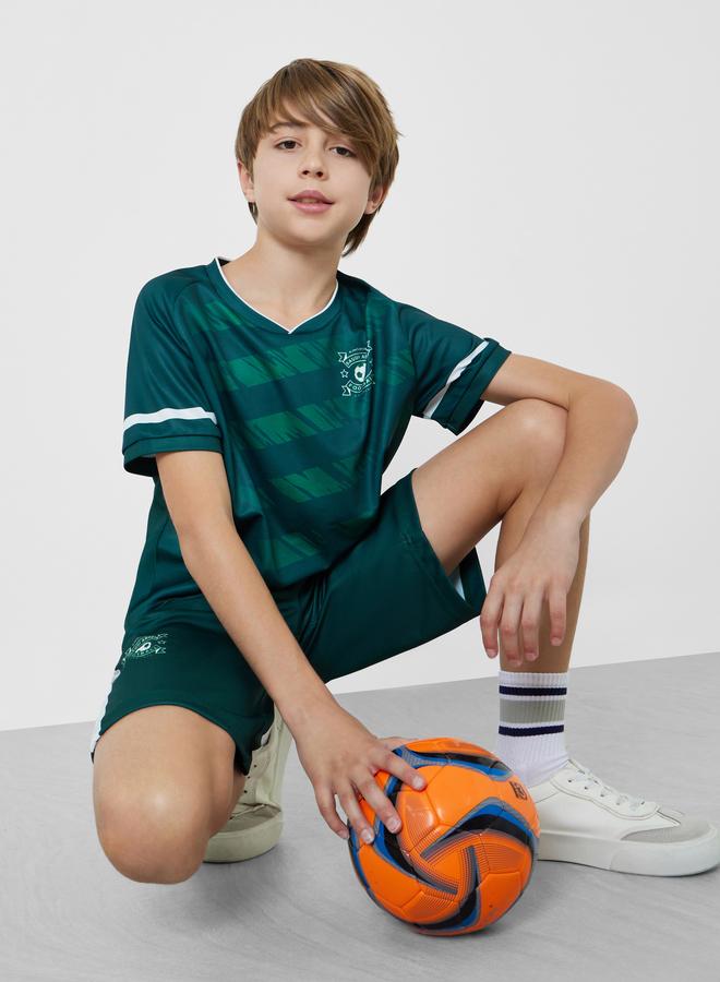 Styli Teen Boys KSA Print Jersey T-Shirt and Shorts FIFA Football Set - Image 1
