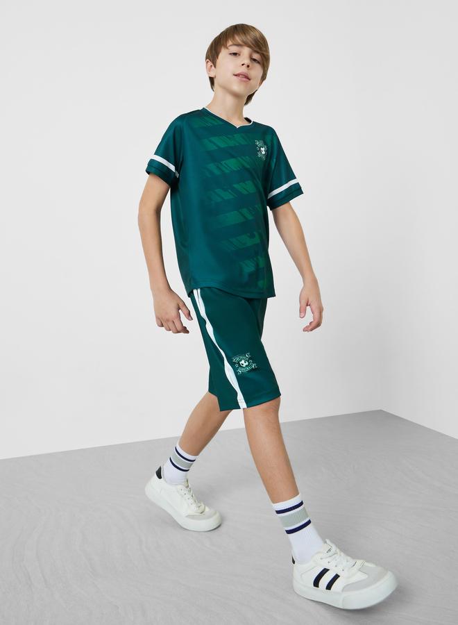 Styli Teen Boys KSA Print Jersey T-Shirt and Shorts FIFA Football Set - Image 2