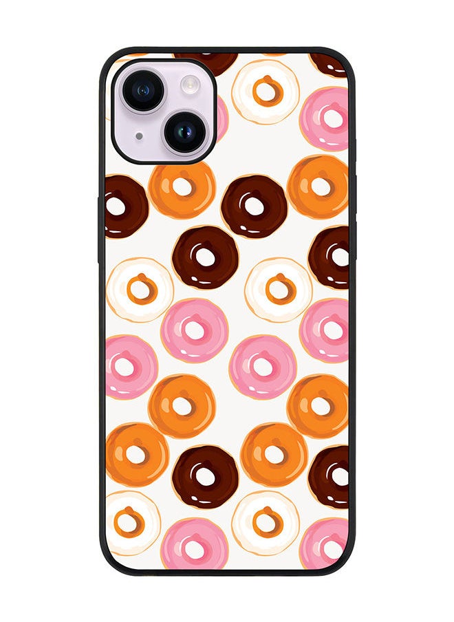 Stylizedd - Rugged Black edge case for Apple iPhone 14 Slim fit Soft Case Flexible Rubber Edges Anti Drop TPU Gel Thin Cover - Donut Drops - Image 1