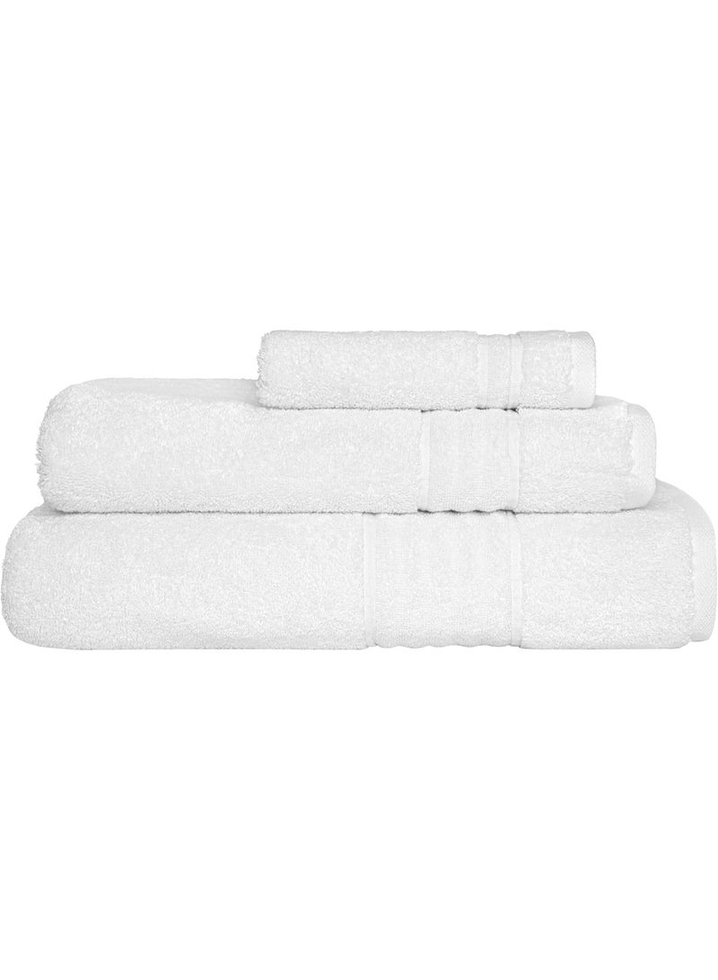 لوكسيول طقم مناشف فاخرة من لوكسيول - 100٪ قطن تركي نقي - وزن 600 GSM - ناعم جداً وذو امتصاص عالي - طقم 3 قطع (1 منشفة حمام 140×70، 1منشفة يد 50×90، 2 منشفة وجه 50×30) - جودة فندقية فاخرة ومناسبة للمنتجعات - تصميم أنيق وعصري - معتمد من أوكو-تكس (صنع بطريقة مستدامة ومعيار 100) - ابيض - منشفة مثالية للاستخدام اليومي أو لضيوفك أو للهدايا - ناعمة على البشرة ولا تتلاشى ألوانها مع الغسيل - قابلة للغسل بالغسالة وتدوم طويلاً - فخامة ملموسة في كل مرة تستخدمها فيها - طقم مناشف عملي وأنيق يناسب المنزل أو السفر أو النادي الصحي - مناشف لوكسيول مصممة لتجمع بين الجودة العالية والأناقة - Image 1