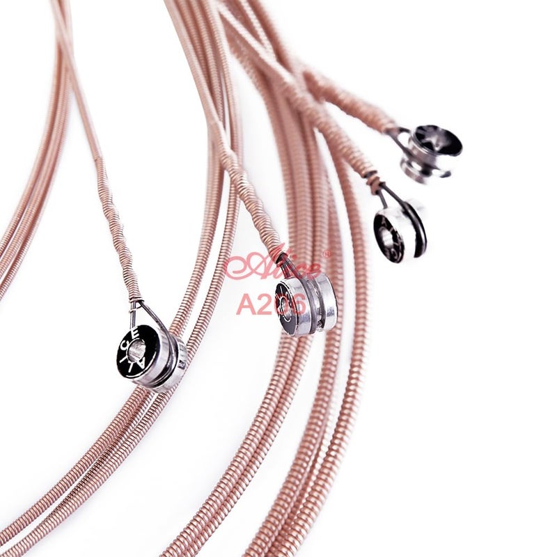 Alice A206 Acoustic Guitar String Set, Staninless Steel Plain String, Copper Alloy Winding, (Phosphor Bronze Color) Anti-Rust Coating PACK OF 3 - Image 3
