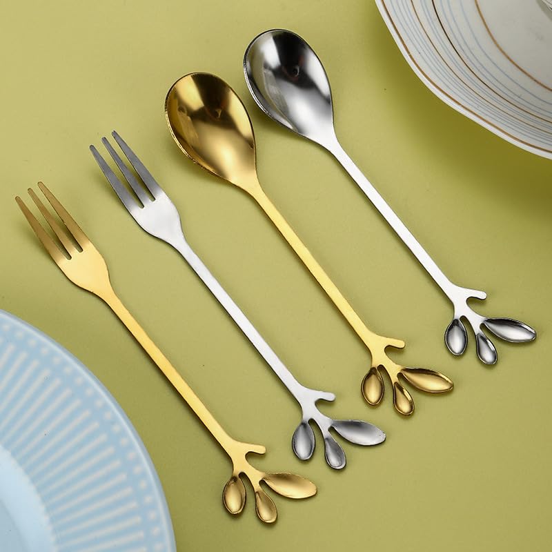 24 Piece Stainless Steel Flatware Set Silver Cutlery For 12 - Image 4