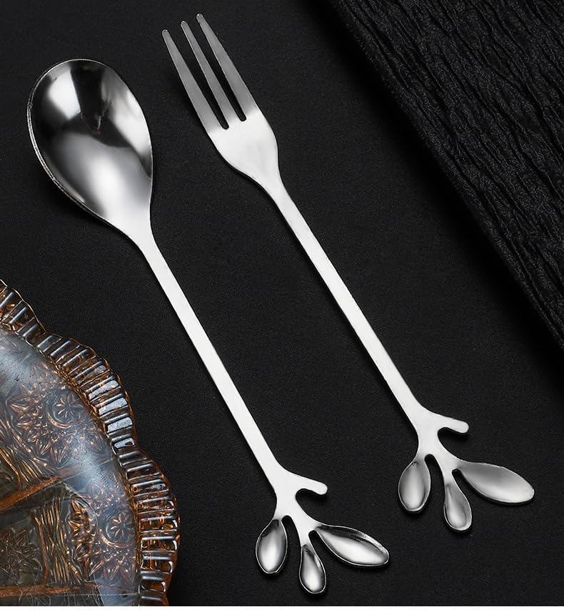 24 Piece Stainless Steel Flatware Set Silver Cutlery For 12 - Image 2